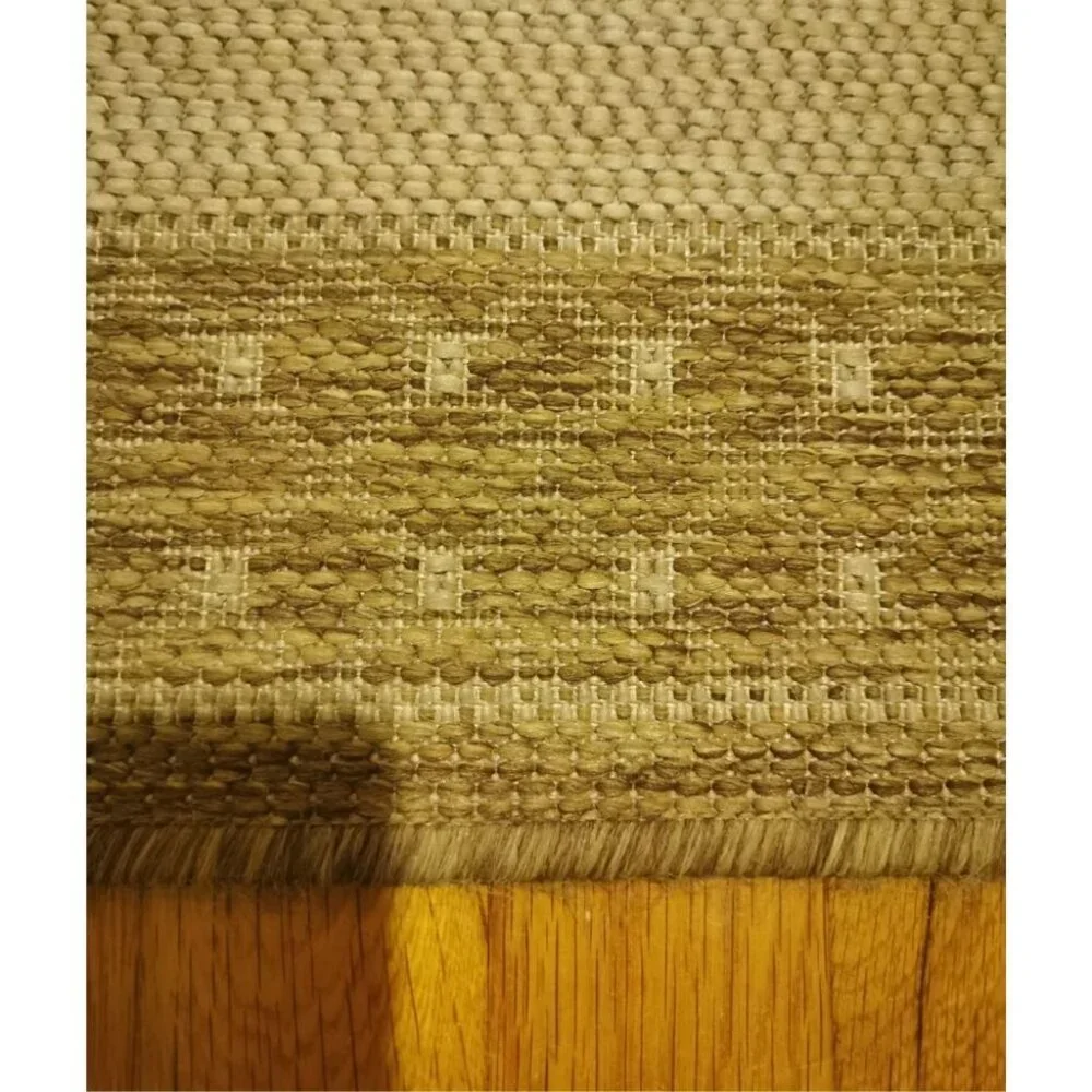 57.5 X‎ 23.5 IN Weaven Area Rug / Runner Light Brown Floral Pattern